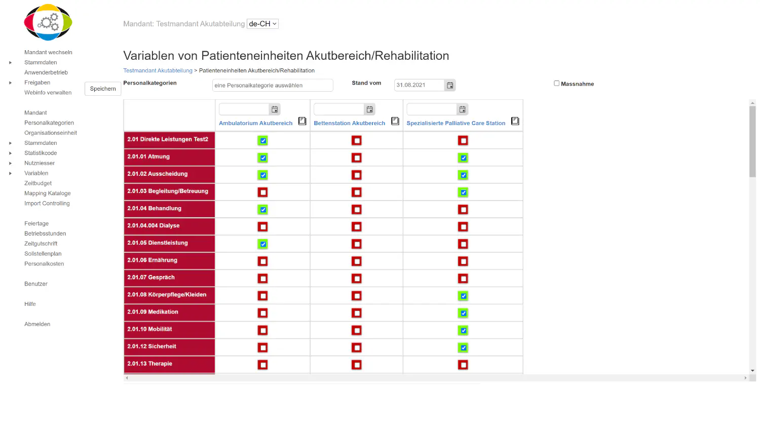 Ein Screenshot der die alte Webapplikation tacs® Administration zeigt. Es ist keine einheitliche Benutzerführung erkennbar.