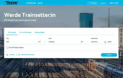 Screenshot von SimpleTrain