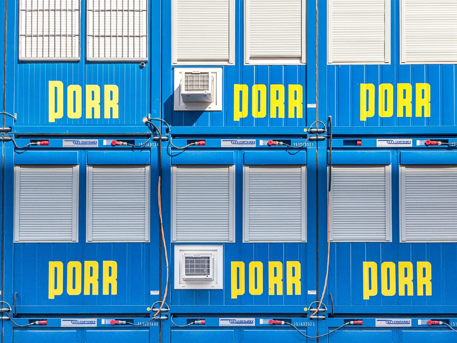 Bürocontainer der Baufirma Porr